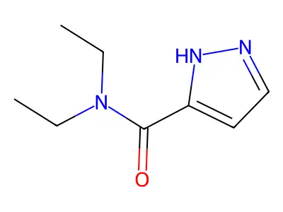 N,N-diethyl-1H-pyrazole-3-carboxamide structure