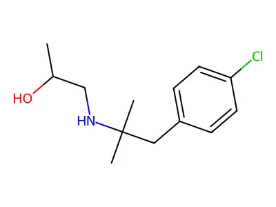 2-Propanol, 1-(p-chlorophenyl-tert-butyl)amino- structure