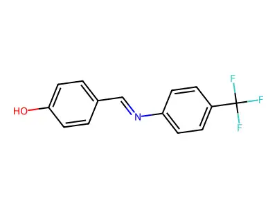 4-[(1E)-{[4-(trifluoromethyl)phenyl]imino}methyl]phenol structure