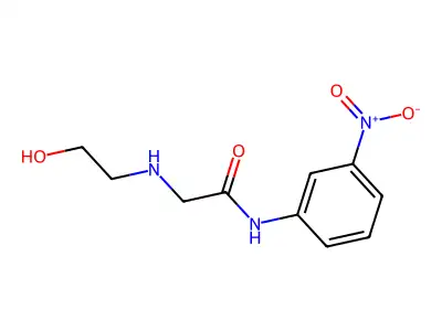 2-[(2-hydroxyethyl)amino]-N-(3-nitrophenyl)acetamide structure