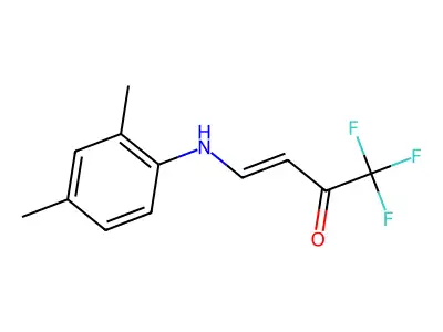 4-(2,4-dimethylanilino)-1,1,1-trifluorobut-3-en-2-one structure