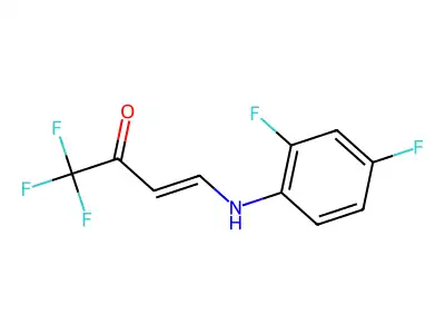 4-(2,4-difluoroanilino)-1,1,1-trifluorobut-3-en-2-one structure