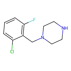 1-((2-Chloro-6-fluorophenyl)methyl)piperazine structure