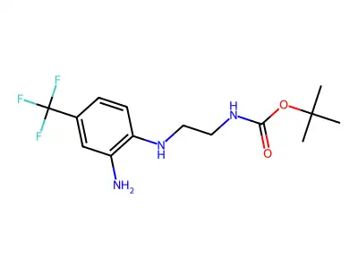 tert-Butyl N-{2-[2-amino-4-(trifluoromethyl)anilino]ethyl}carbamate structure