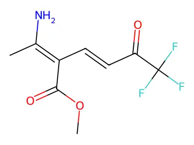 Methyl 2-(1-aminoethylidene)-6,6,6-trifluoro-5-oxohex-3-enoate structure