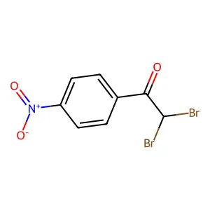 2,2-Dibromo-1-(4-nitrophenyl)ethanone structure