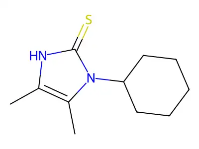 1-cyclohexyl-4,5-dimethyl-1H-imidazole-2-thiol structure