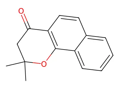 4H-Naphtho[1,2-b]pyran-4-one, 2,3-dihydro-2,2-dimethyl- structure