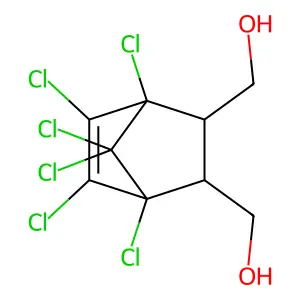 1,4,5,6,7,7-Hexachlorobicyclo(2.2.1)hept-5-ene-2,3-dimethanol structure