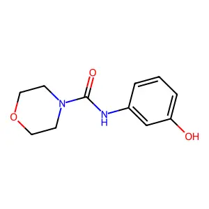 N-(3-hydroxyphenyl)morpholine-4-carboxamide structure