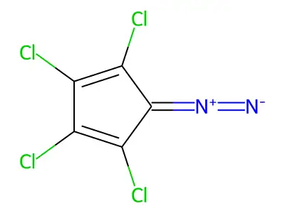 1,2,3,4-Tetrachloro-5-diazocyclopenta-1,3-diene structure