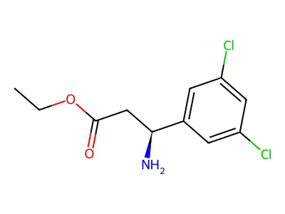 Ethyl 3-amino-3-(3,5-dichlorophenyl)propanoate structure