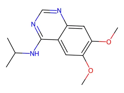 N-isopropyl-6,7-dimethoxyquinazolin-4-amine structure