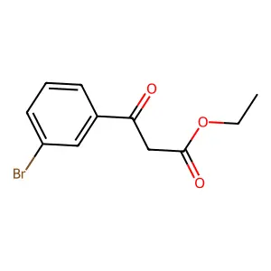 Benzenepropanoic acid, 3-bromo-3-oxo-, ethyl ester structure