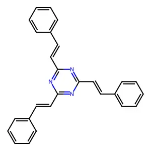 2,4,6-Tris(2-phenylethenyl)-1,3,5-triazine structure