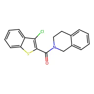(3-chloro-1-benzothiophen-2-yl)(3,4-dihydroisoquinolin-2(1H)-yl)methanone structure