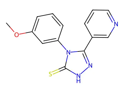 4-(3-methoxyphenyl)-5-(pyridin-3-yl)-4H-1,2,4-triazole-3-thiol structure