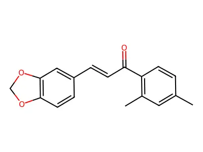 3-(1,3-Benzodioxol-5-yl)-1-(2,4-dimethylphenyl)prop-2-en-1-one structure