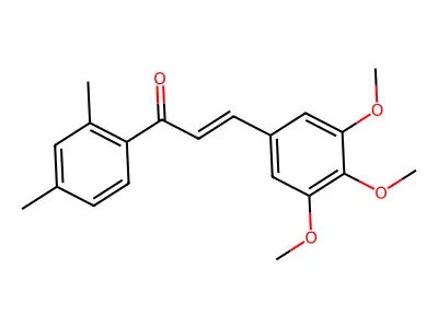 1-(2,4-dimethylphenyl)-3-(3,4,5-trimethoxyphenyl)prop-2-en-1-one structure