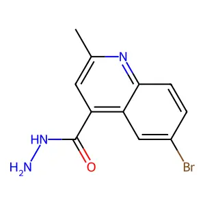 6-Bromo-2-methylquinoline-4-carbohydrazide structure