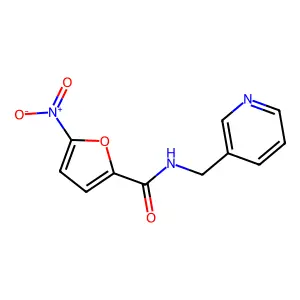 5-nitro-N-(pyridin-3-ylmethyl)furan-2-carboxamide structure