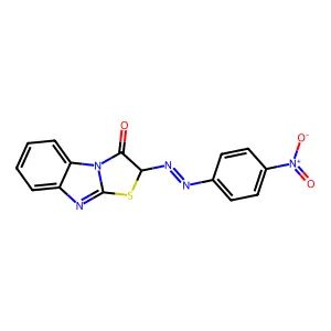 2-((E)-(4-Nitrophenyl)diazenyl)(1,3)thiazolo(3,2-a)benzimidazol-3(2H)-one structure