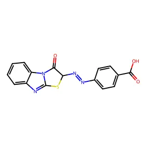 4-[(E)-(3-Oxo-2,3-dihydro[1,3]thiazolo[3,2-a]benzimidazol-2-yl)diazenyl]benzoic acid structure