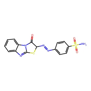 4-(3-Oxo-2,3-dihydro-thiazolo(3,2-a)benzimidazol-2-ylazo)-benzenesulfonamide structure