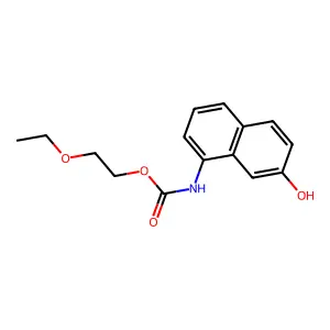 Carbamic acid, N-(7-hydroxy-1-naphthalenyl)-, 2-ethoxyethyl ester structure