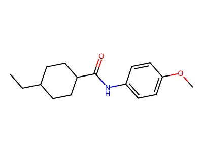 4-ethyl-N-(4-methoxyphenyl)cyclohexanecarboxamide structure