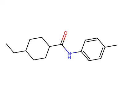 4-ethyl-N-(4-methylphenyl)cyclohexanecarboxamide structure