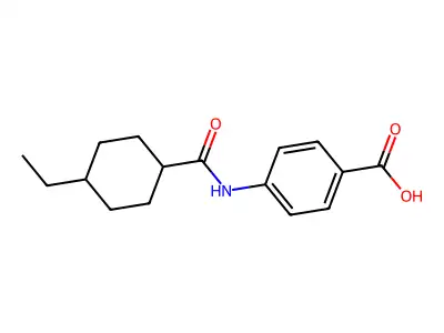 4-[(4-Ethylcyclohexyl)carbonylamino]benzoic acid structure