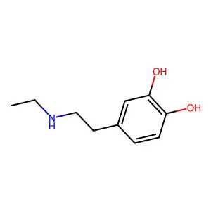Benzene-1,2-diol, 4-(2-ethylaminoethyl)- structure