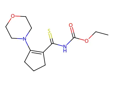 ethyl N-(2-morpholin-4-ylcyclopentene-1-carbothioyl)carbamate structure