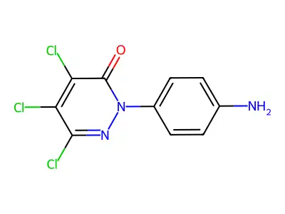 2-(4-Aminophenyl)-4,5,6-trichloro-3(2H)-pyridazinone structure