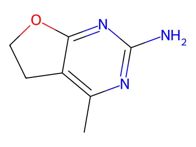 4-Methyl-5,6-dihydrofuro[2,3-d]pyrimidin-2-amine structure