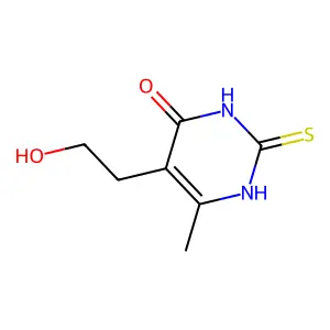 2,3-Dihydro-5-(2-hydroxyethyl)-6-methyl-2-thioxo-1H-pyrimidin-4-one structure