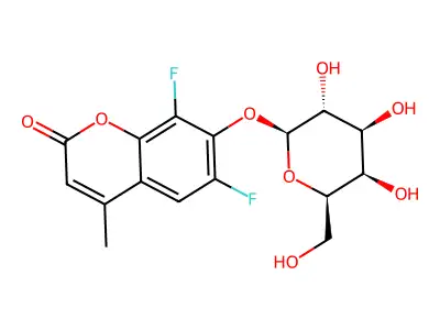 6,8-Difluoro-4-methylumbelliferyl-b-D-glucopyranoside structure