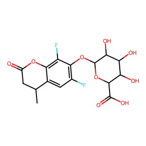 6,8-Difluoro-4-methylumbelliferyl beta-d-glucuronide structure