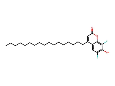 6,8-Difluoro-4-heptadecyl-7-hydroxycoumarin structure