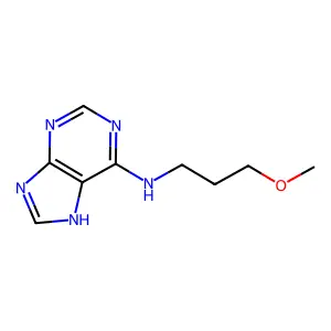 Adenine,N6-3-methoxypropyl structure