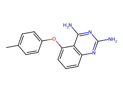 2,4-Diamino-5-(4-methylphenoxy)quinazoline structure