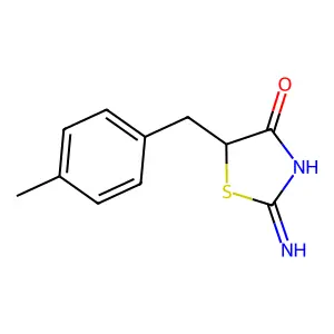 2-Imino-5-(4-methylbenzyl)-1,3-thiazolidin-4-one structure