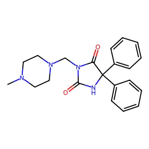 3-((4-Methyl-1-piperazinyl)methyl)-5,5-diphenyl-2,4-imidazolidinedione structure