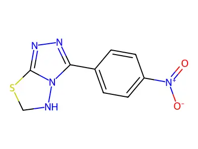 3-(4-Nitrophenyl)-5,6-dihydro-[1,2,4]triazolo[3,4-b][1,3,4]thiadiazole structure