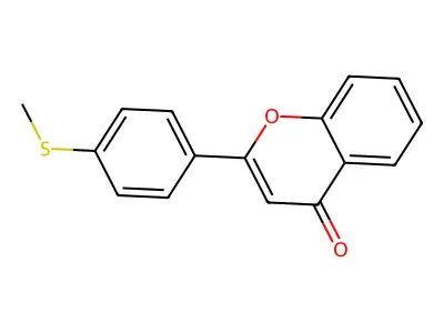 2-(4-Methylsulfanylphenyl)chromen-4-one structure