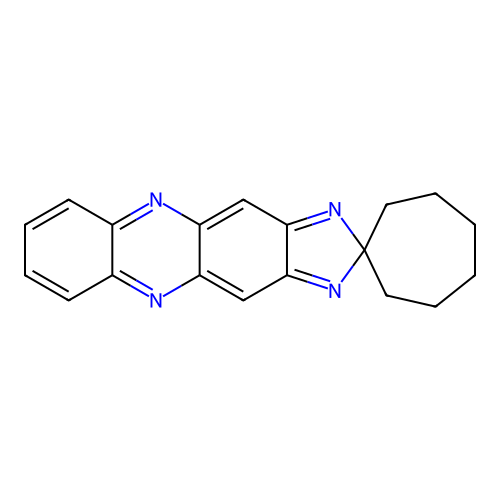Spiro(cycloheptane-1,2'-(2H)imidazo(4,5-b)phenazine) structure