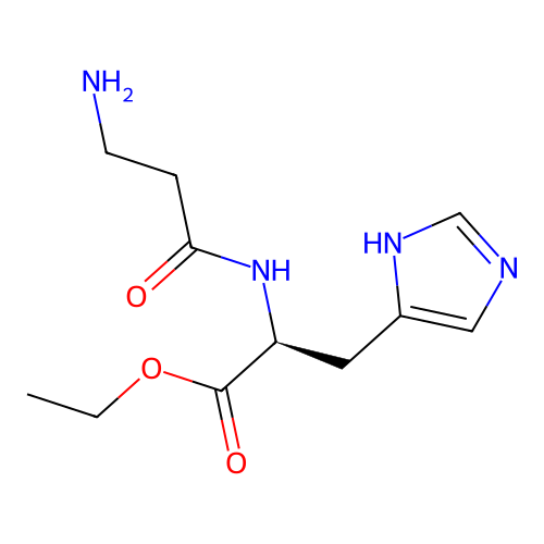 Ethyl beta-alanyl-L-histidinate structure