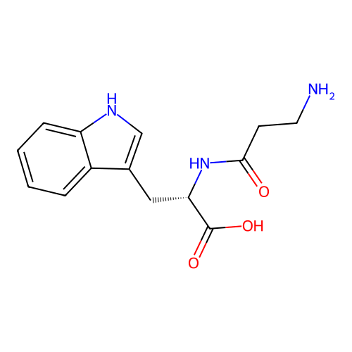 (2S)-2-(3-aminopropanoylamino)-3-(1H-indol-3-yl)propanoic Acid structure