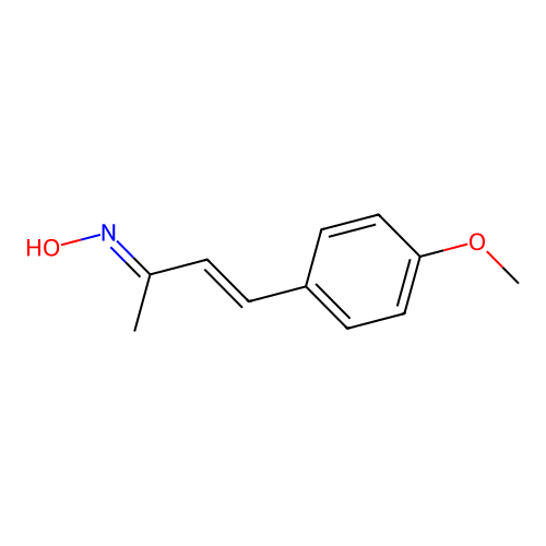 (NE)-N-[(E)-4-(4-methoxyphenyl)but-3-en-2-ylidene]hydroxylamine structure